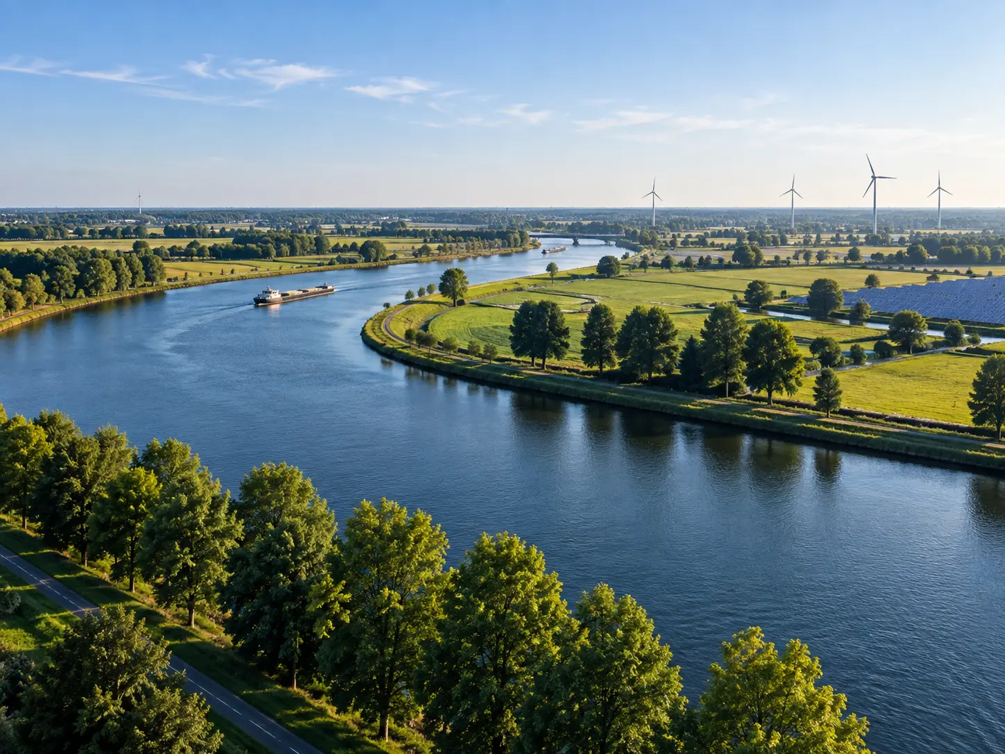 Energielandschap met rivier